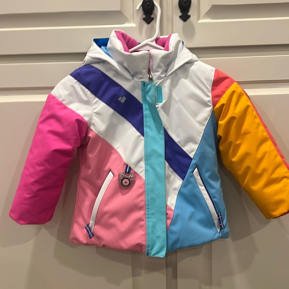 Like new obermeyer girl kid ski jacket size 4